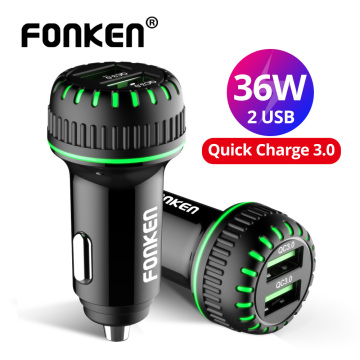 FONKEN USB Car Charger quick charge 3.0 for mobile Phone Adapter Dual USB Fast Charging Dash Charger for samsung huawei xiaomi