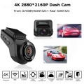 Car Dash Cam 2160P 4K Ultra HD with 1080P Rear Camera WiFi GPS Logger ADAS Dual Lens Dashcam Car DVR Night Vision +32G SD Card