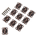 50Pcs 16*13mm Antique Red Bronze Cabinet Hinges for Furniture Jewelry Boxes Small Hinge Furniture Fittings For Cupboard