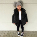 1t-7t Girls Coat Toddler Baby Kids Girls Solid Windproof Winter Fleece Coat With Zipper Thicken Warm Outwear Chaqueton Niña