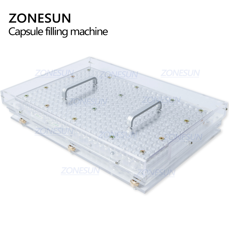 ZONESUN 400 Holes Manual Capsule Filling Machine #00 #0 #1 #2 Pharmaceutical Capsules Maker for DIY medicine Herbal pill powde