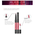 1 Double Head Professional Makeup Lip Gloss and Lip Line 2 In 1 Waterproof Lasting Color Lipstick Cosmetics TSLM1