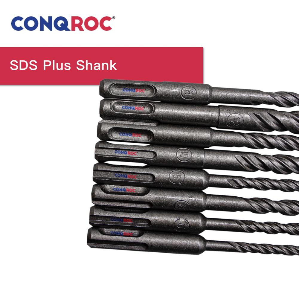 8 Pieces Electric Hammer SDS Plus Masonry Drill Bits Set Mason Drill Bit Kit for Drywall Concrete Brick Drilling