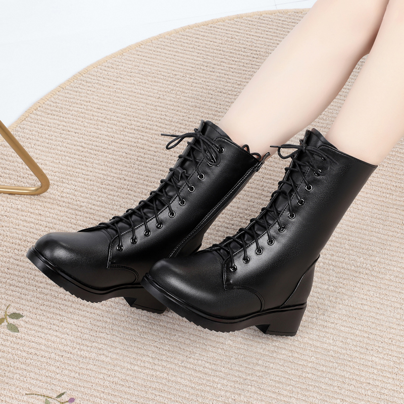 AIYUQI 2021 D Boots Women Shoes Winter New Genuine Leather Boots Women Military Large Size 41 42 43 Casual Martin Boots Women