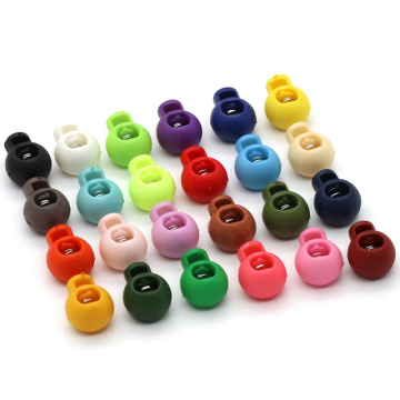 10pcs Plastic Ball Round Cord Lock Spring Stop Toggle Stopper Clip For Sportswear Clothing Shoes Rope DIY Craft Parts 22*17mm