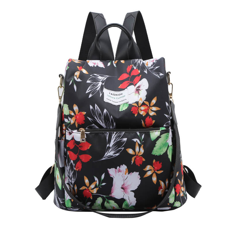 New Colorful Anti-theft Women Backpack Floral School Bags Waterproof Female Travel Backpacks Teenage Girl