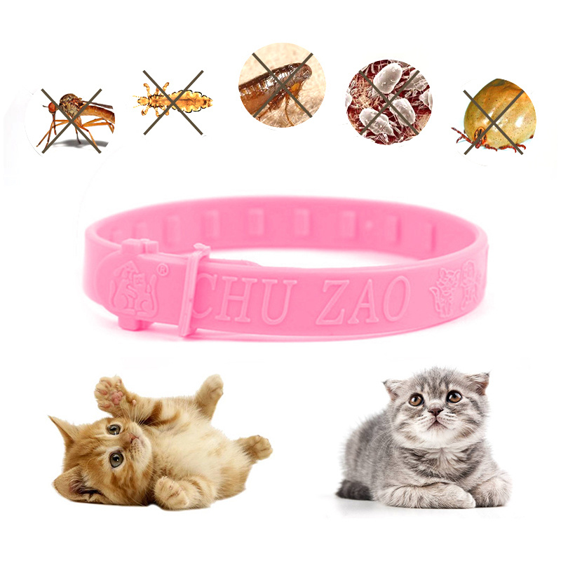 3pcs Pet Collar Pink Adjustable Puppy Dog Cat Rabbit Neck Strap Anti Flea Mite Acari Tick Remedy Summer Products Pet Supplies