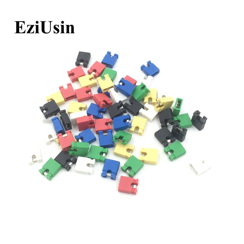 EziUsin Colorful Pin Header Standard Computer Jumper Blocks Connector 2.54 mm 3 1/2 Hard Disk Drive Motherboard Expansion Card