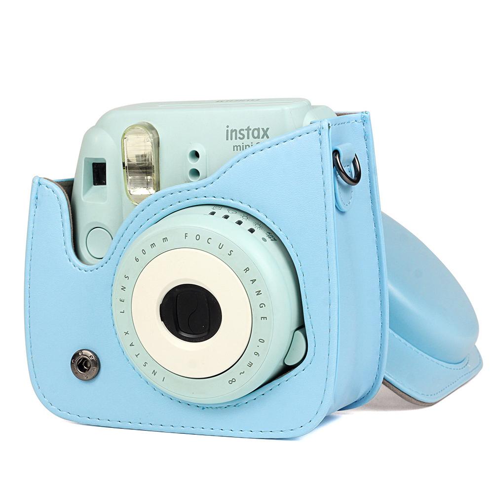 Fuji Fujifilm Instax Mini 9 Mini 8 Camera Bag PU Leather Instant Camera Accessories Shoulder Bag Protector Cover Case With Strap
