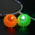 4pcs Dark Night LED Glowing Light Up Strong Nylon Plastic Badminton Shuttlecocks Colorful Lighting Balls Indoor & Outdoor Sports