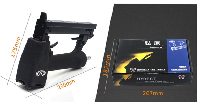 New 1pcs ZS 425K nailing gun pneumatic nail gun woodworking iron woven rattan special aluminum tube narrow crown stapler