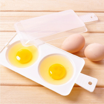 Plastic Egg Cooker Microwave Egg Boiler 2 Eggs Poached Egg Cooker Cooking Tools Dual Use Design High Quality Egg Tool