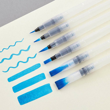 6pcs Water Color Brush Refillable Pen Watercolor Color Drawing Art Supply Water Coloring Brush Pens VH99