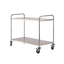 Hot Sell 2-Tier Round Tube Serving Trolley Cart