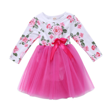 Autumn Baby Dress Long Sleeve Infant Dress Toddler Girls Princess Dresses Floral Patchwork Fashion Baby Girls Clothing