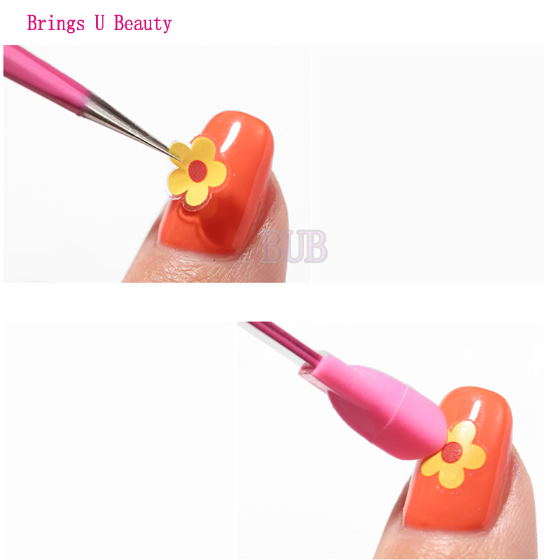 1PC Dual Use Rhinestone Tweezers and Decoration Flattened Tool for Designing Jewelry Gemstone Decoration on Nail Face Manicure