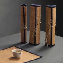 Straw Woven Japanese Tea-Seat Hand-Woven Tea Table Flag Zen Tea Waterproof Tea Set Cloth Mat Tea Ceremony Utensils Tea Napkin