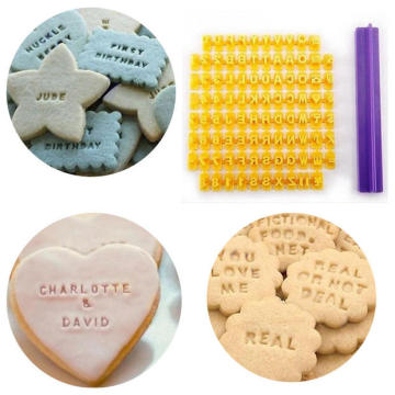 For Cakes/Sugar paste Alphabet Letter Cookies Cutter Words Baking Mold Cake Frill Cutter Embossing Mould for Cakes Sugar paste