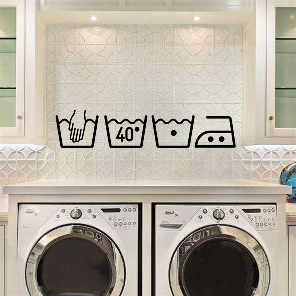 KAKUDER Hot Sale Washing Machine Removable Art Vinyl Mural Home Room Decor Wall Stickers On the Wall For Laundry Rooms dropship