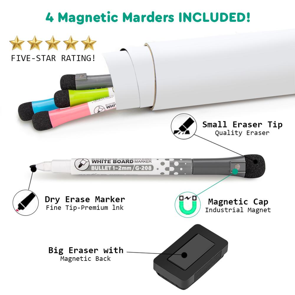 50*30cm Kids Custom Magnet Fridge Sticker Flexible Erasable Magnetic Notes Message Whiteboard Fridge Magnets For Fridge Decor