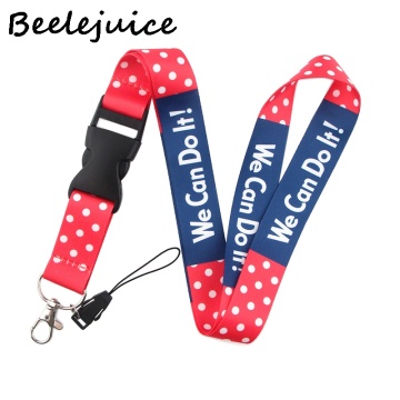 Feminist We can do it Neck Strap Lanyards ID badge card holder keychain Mobile Phone Strap Gift Ribbon webbing necklace gifts