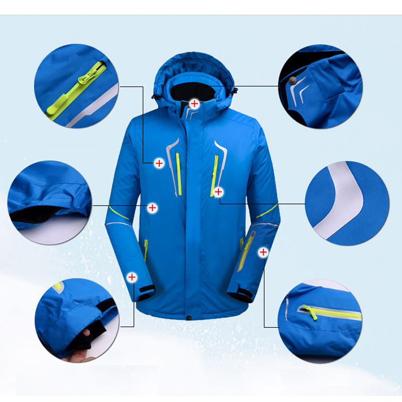 2019 Winter Skiing Jacket Waterproof Ski Jacket Men Warm Breathable Snowboard Snow Wear Men's Outdoor Sport Mountain Skiing Coat