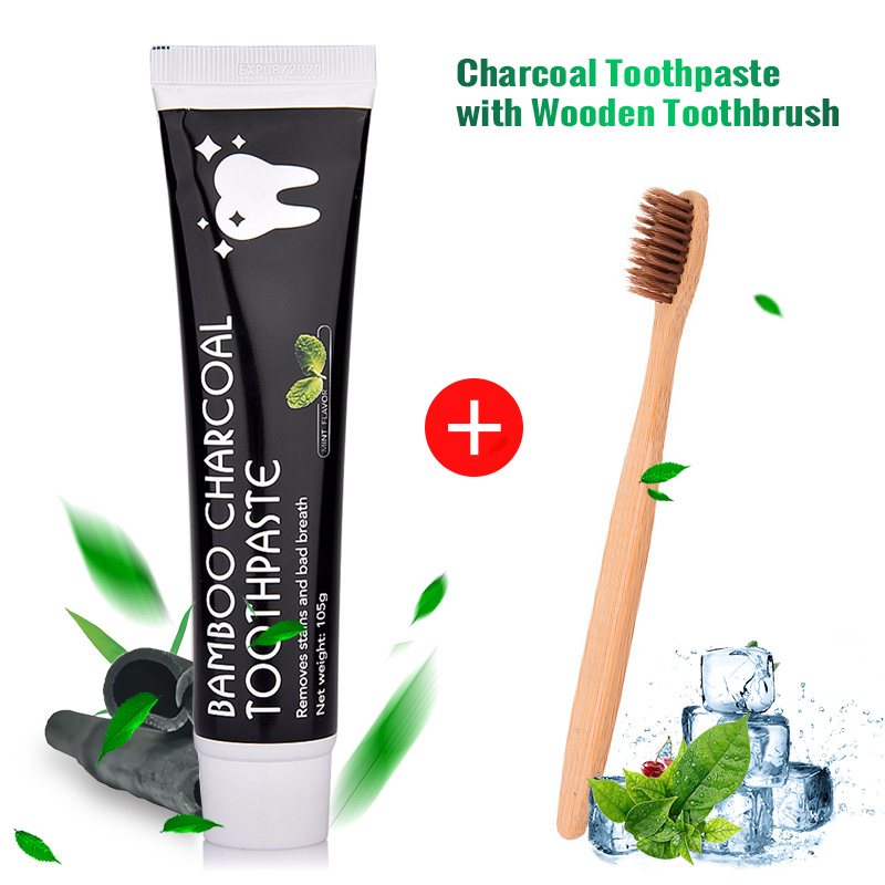 Tongwode Natural Bamboo Charcoal Toothpaste Dental Care 105g Activated Teeth Whitening Charcoal Toothpaste for Adult