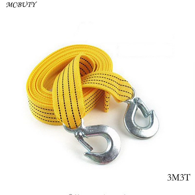 Car Tensioning Belts 3 Ton 3 Meters Tow Rope Traction Hauling Rope Emergency Leash Portable Vehicle Tool