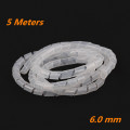 Dropship 5/10M 6mm Spiral Wrap Sleeving Band Tube Cable Protector Line Wire Management Wrap For Computer Hide Cable Winding Tube