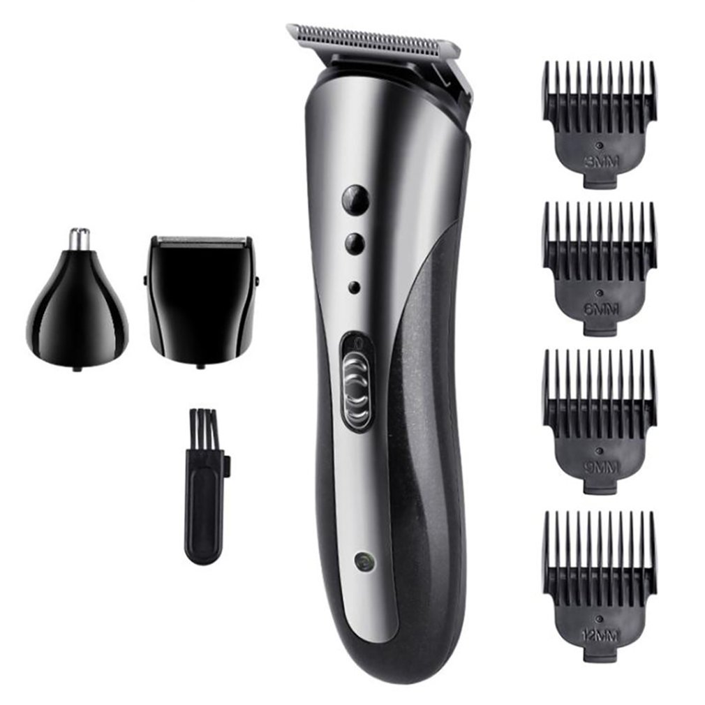 KEMEI KM-1407 Multifunctional Hair Trimmer Rechargeable Electric Nose Hair Clipper Professional Electric Razor Beard Shaver