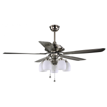 52-inch Silver Decorative Fan Lamp with Light