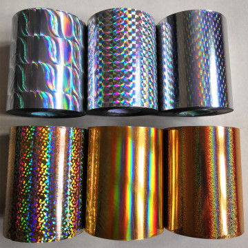 2 rolls Holographic foil Hot stamping foil hot press on paper or plastic 8cm x120m heat stamping film good quality foil