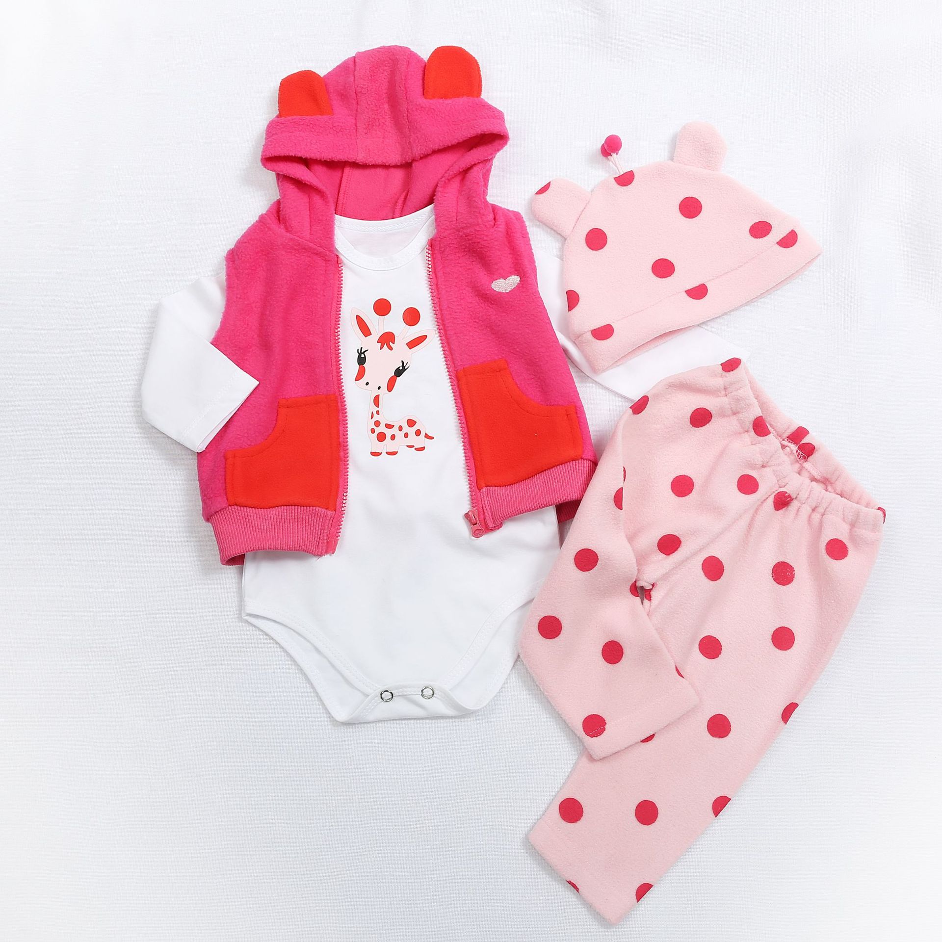 Reborn Baby Doll Clothes High Quality Dress All Cotton Clothes Fit for 48cm 60cm Baby Doll