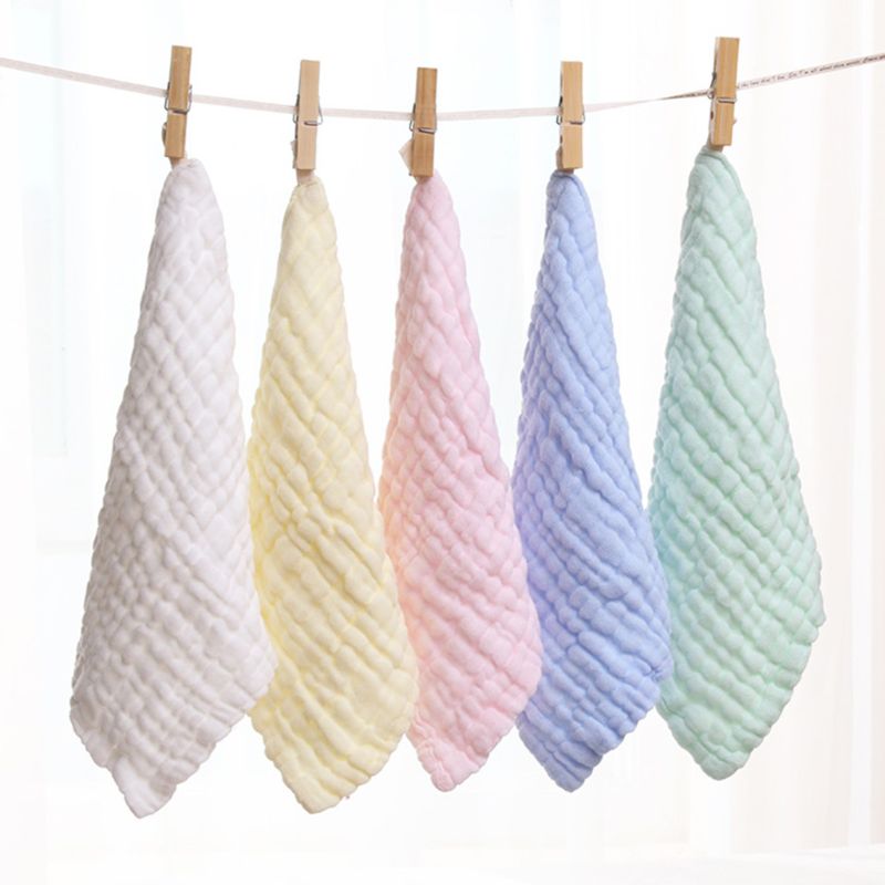 6 Layers Cotton Gauze Baby Face Towel Soft Muslin Cloths Infant Feeding Saliva Towels Handkerchief
