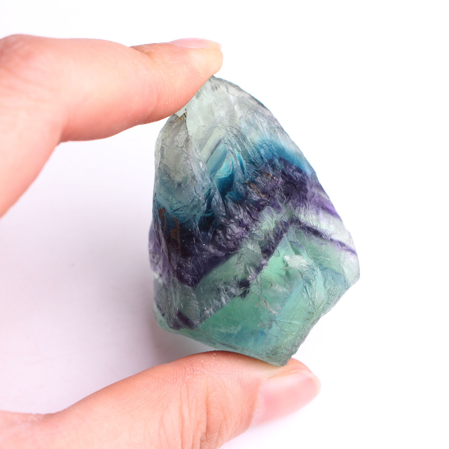 1PC Natural Rainbow Fluorite Colorful Crystal Rough Stone Raw Gemstone Mineral Specimen Irregular Home Decor Reiki Healing