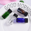 5ML Travel Empty Round Glass Essential Bottle Empty Cosmetic Containers Nail Polish Bottle with A Lid Brush Nail Art Equipment
