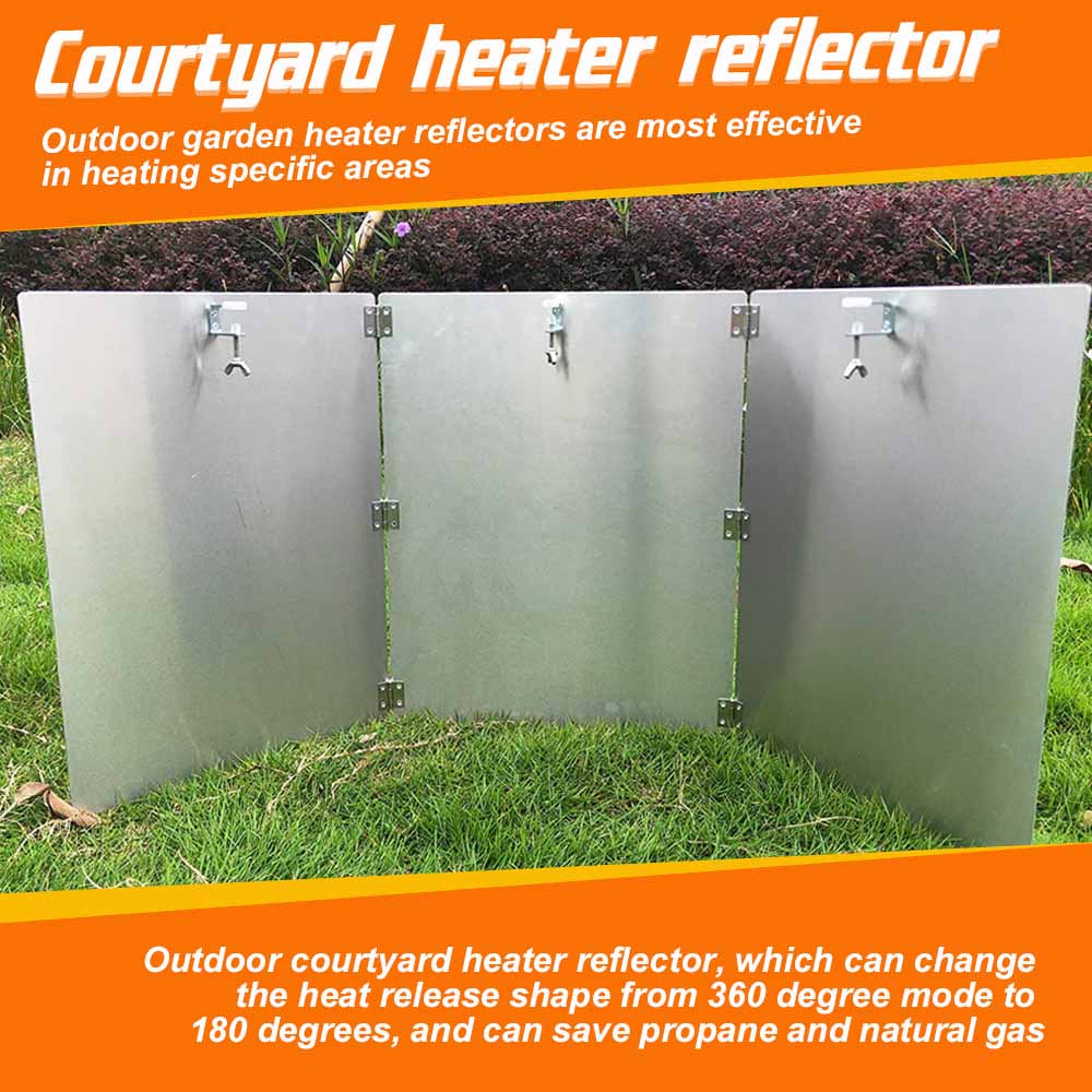 Outdoor Courtyard Heater Reflector Shield Patio Heater Heat Focusing Reflector for Round Natural Gas Propane Garden Heaters