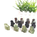 Natural Crystal Carved Craft Crystal Cat Healing Stone Figurine Reiki Mini Animal Art Decorative Feng Shui Gift