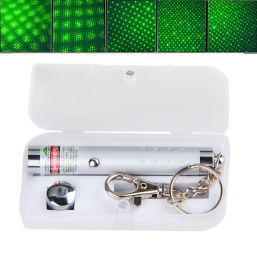 Tactical Key Chain Mini 532nm 2 in 1 Dot Star Green Hunting Laser Pointer Light Sight Device Outdoor Survival With plastic box