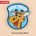 20pcs parches bordados Appliques Jacket Patch Iron On Patches For Clothing Cartoon Dog Pig Cow Giraffe Patchwork Stickers Badge