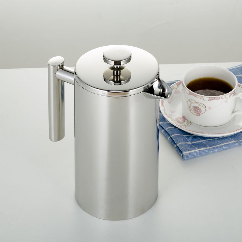 Coffee Maker French Press Stainless Steel Espresso Coffee Machine Keep Warm Double-Wall Tea Maker Pot Tea Kettle With Strainer
