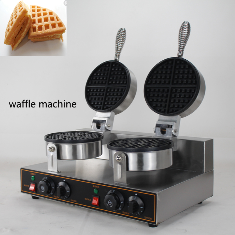 Electric double Head commercial Waffle Maker NON stick Waffle machine Belgian Waffle Maker cake oven machine