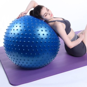 Point Message Yoga Balls 65CM Fitness Gym Balance Ball Exercise Pilates Workout Barbed Professional Massage Ball & Free Air Pump