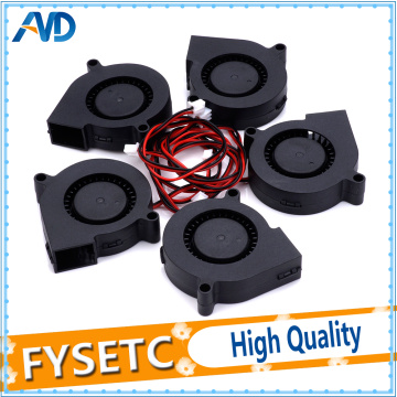 5pcs 12V DC 5015 50x50x15mm Blow Radial Cooling Fan for Electronic 3D Printer Parts Sleeve Bearing Long Life For Anet A8 A6