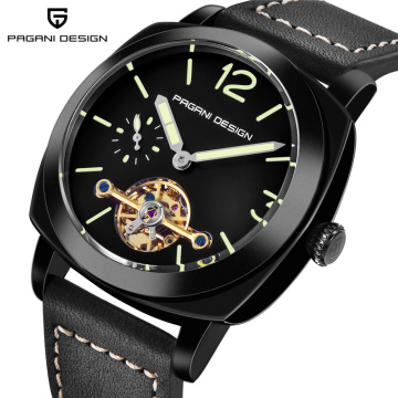 PAGANI DESIGN Top Brand Men's Automatic Mechanical Watches Luminous Leather Fashion Casual Waterproof Watch relogio dropshipping