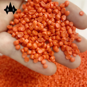 Flame-Retardant Orange PVC Plastic Pellets for Cables