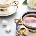 Bone China White Creative Porcelain Cup and Saucer Ceramics Simple Tea Sets Modern Design Coffee Cups Tazas Para Cafe