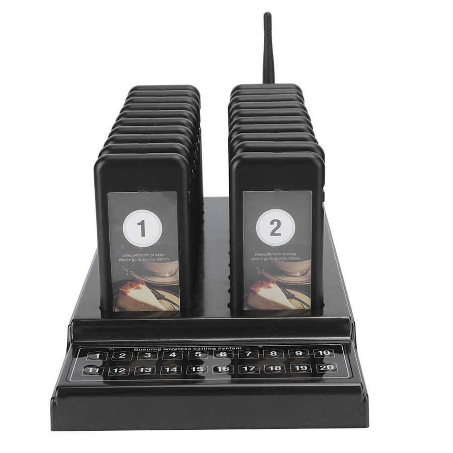 SU-68G Restaurant Pager Wireless Calling System Receiver 20-Channel with Charging Indicator(110-240V) Hot