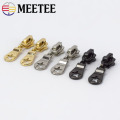 10pcs Meetee 5# Metal Zipper Head Auto Lock for Metal or Nylon Zippers Slider Zip Repari Kit DIY Bags Garment Sewing Accessories