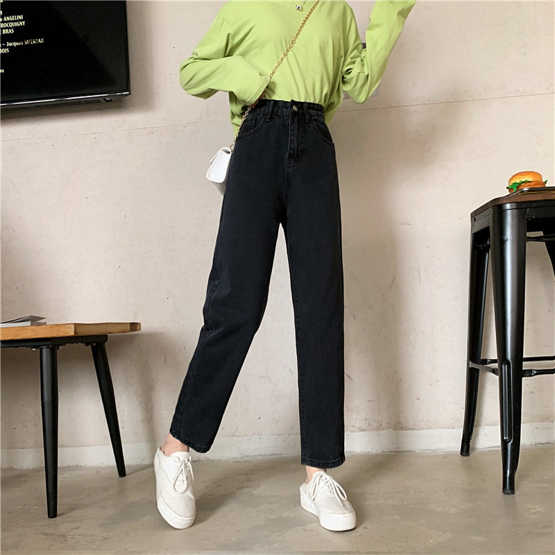 Women Jeans High Waist Straight Pants Wide Leg Denim Pants Plus Size Loose Casual Vintage Trousers Fashion Harajuku Lady Clothes